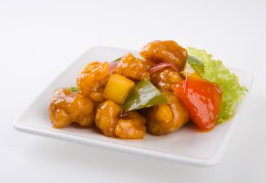 domuz eti tatlı ve ekşi domuz saia gıda