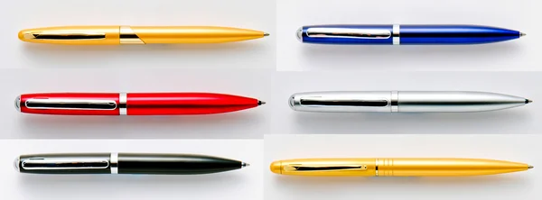 Pennen collectie geïsoleerd op wit — Stockfoto