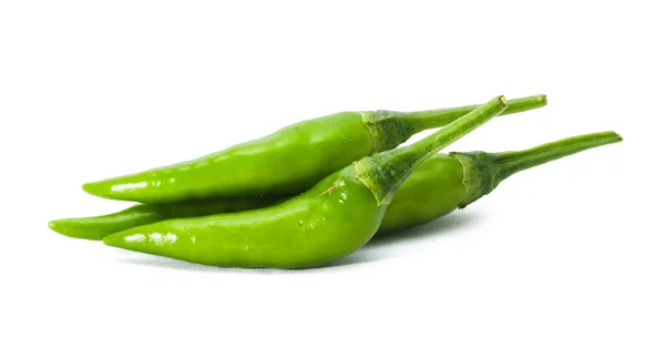 Green chili on white background — Stock Photo, Image