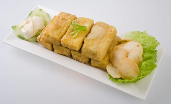 Tofu e tritare il riso. Cucina cinese — Foto Stock