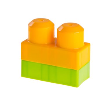 arka plan üzerinde plastik yapı taşları