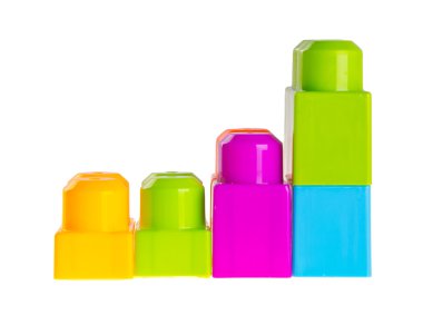 arka plan üzerinde plastik yapı taşları