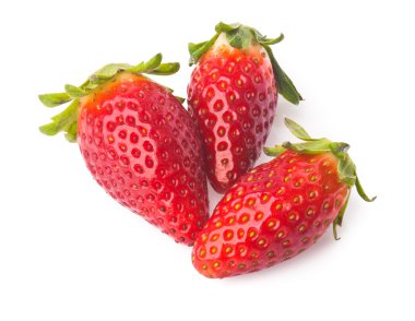 çilek, taze kırmızı zemin üzerine çilek