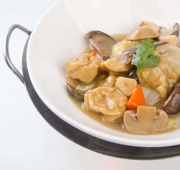 Tofu and mince on rice. Chinese cuisine — Stock Photo, Image