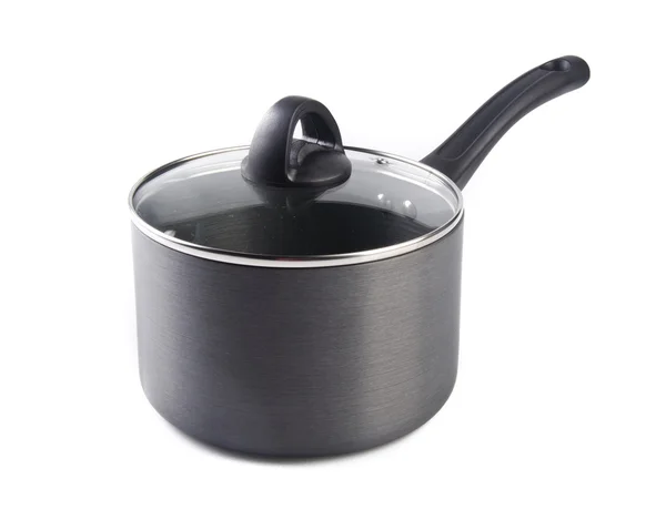 Pan. casserole en acier inoxydable isolé sur fond blanc — Photo
