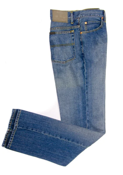 Jeans isolado no blackground branco — Fotografia de Stock