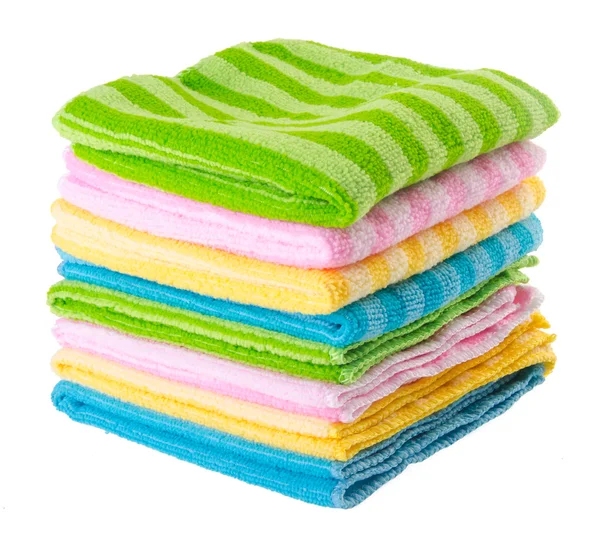 Handdoek, keukenhanddoek op een witte achtergrond — Stockfoto