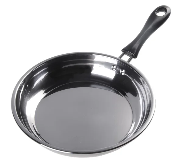 Pan. casserole en acier inoxydable isolé sur fond blanc — Photo
