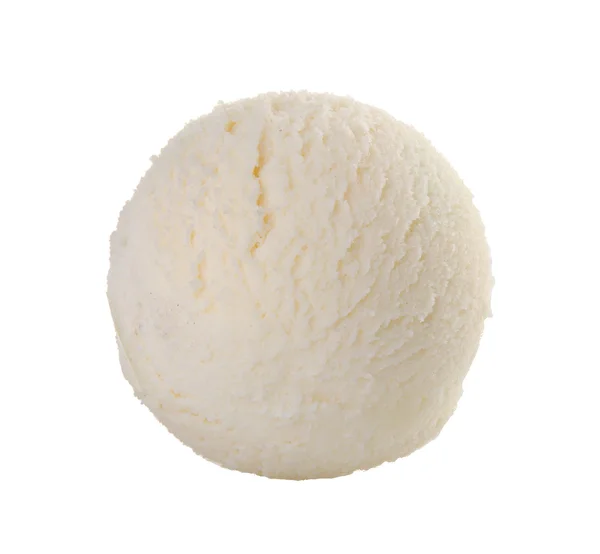 Cuillère à crème glacée. Glace vanille — Photo