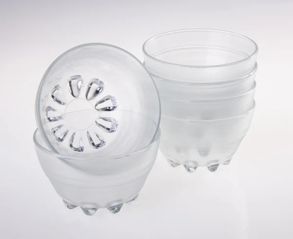 Glass bowl, crystal glass bowl background — Stock Photo, Image