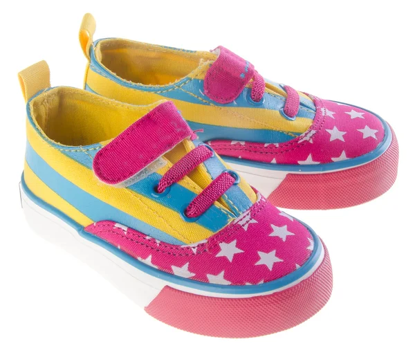 Scarpe, scarpe per bambini sullo sfondo . — Foto Stock
