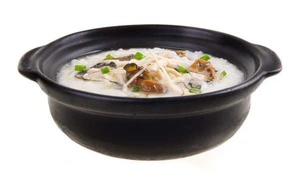 Dried oysters porridge rice gruel — Stock Photo, Image