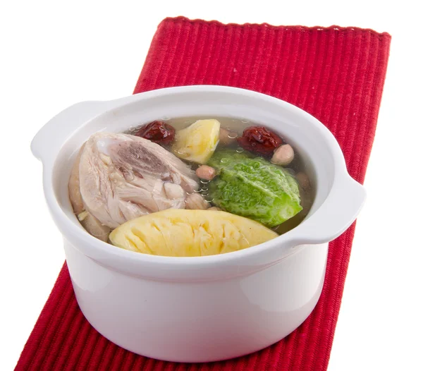 Chicken and herb soup, Chinese food style. — Stock Photo, Image