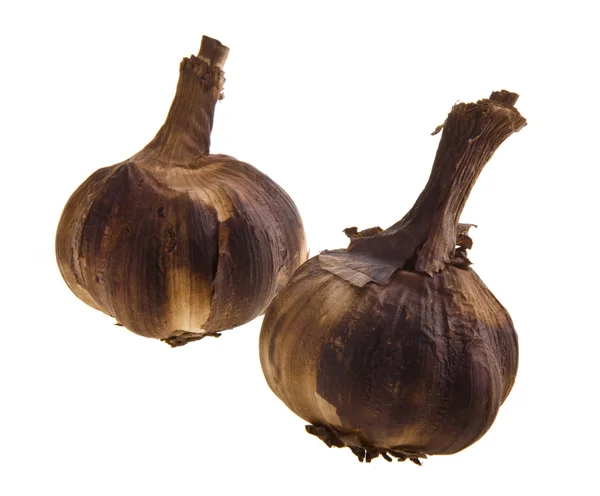 Garlic. Bulb Head of garlic on background — Stock Photo, Image