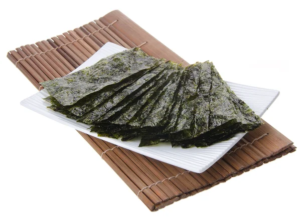 Deniz yosunu. arka plan üzerinde kuru deniz yosunu