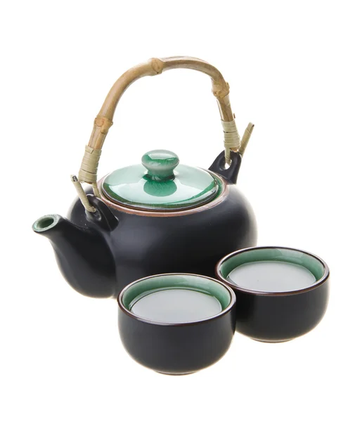 お茶のポットとカップの中国茶セット — ストック写真