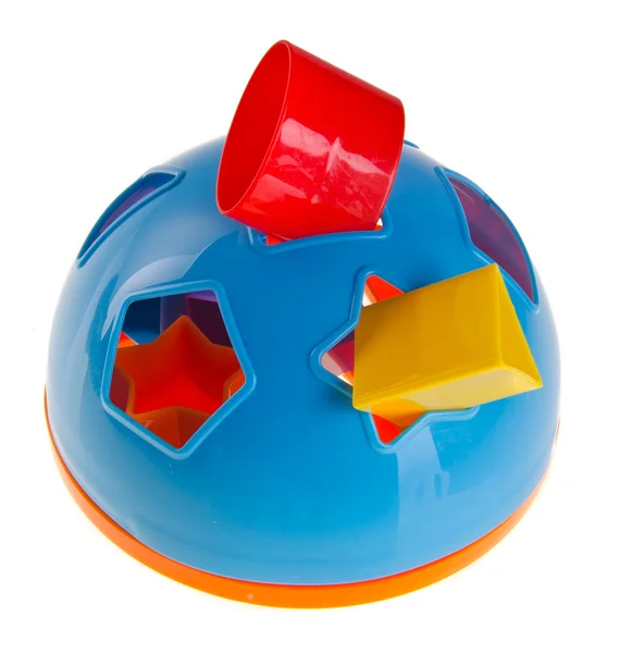 Formen sorterare. Childs leksak form sorterare på en bakgrund — Stockfoto