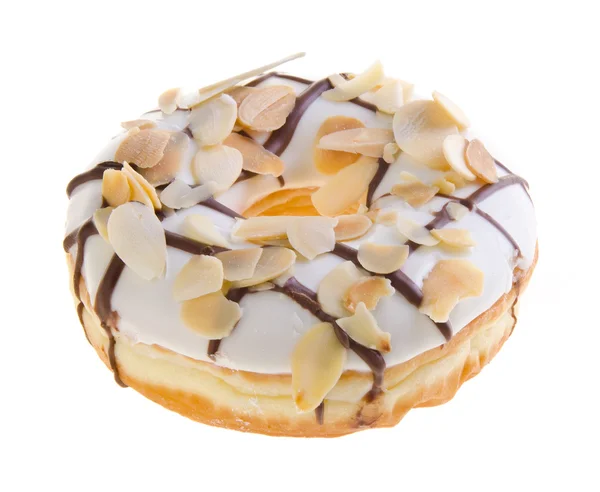 Donut, Mandel-Donut auf Hintergrund — Stockfoto