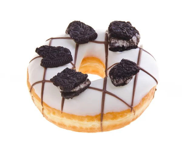 도넛, 배경에서 분리 하는 설탕과 달콤한 도넛 — 스톡 사진