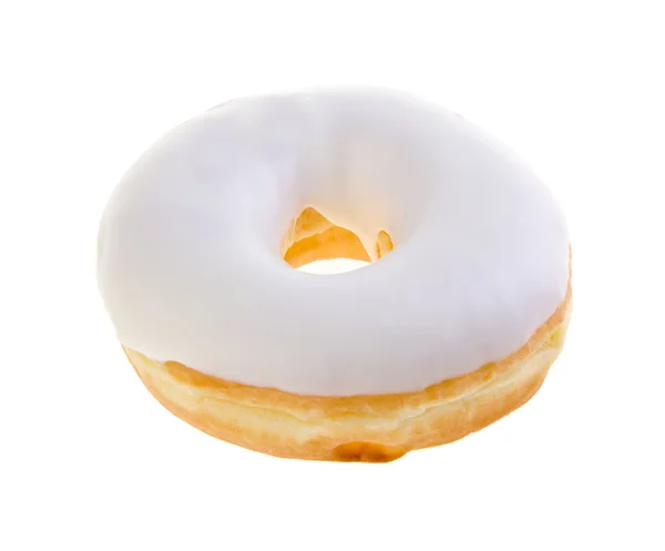 Donut, süßer Donut mit Zucker isoliert auf dem Hintergrund — Stockfoto