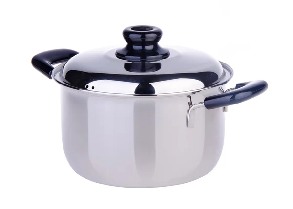 Stainless steel cooking pot — Stock Photo, Image