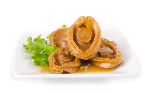 Abalones. Cucina cinese abalone su sfondo . — Foto Stock