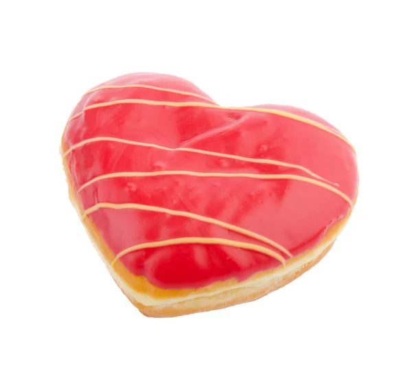 Donut, Heart Shaped Pastry on background — Stock Photo, Image