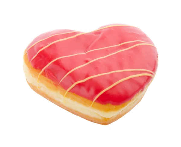 Donut, Heart Shaped Pastry on background — Stock Photo, Image