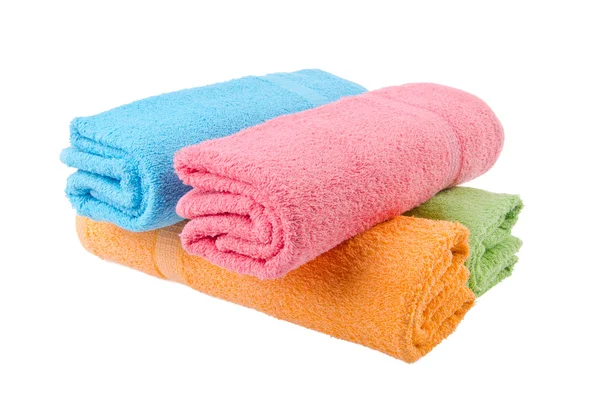 Handdoek, badhanddoek op achtergrond. — Stockfoto