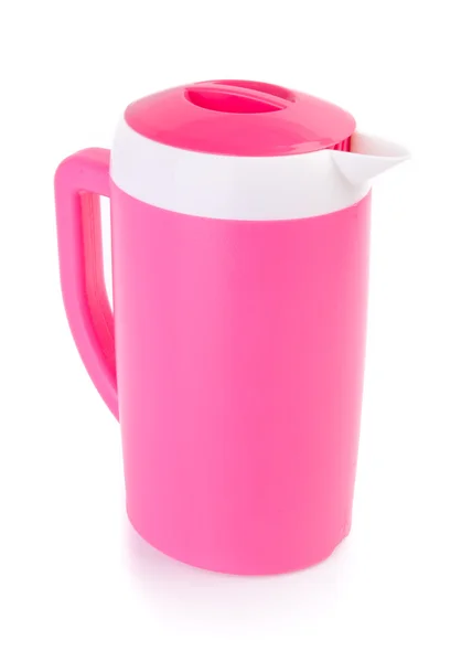Plastic pitcher on the background — Stock Photo, Image