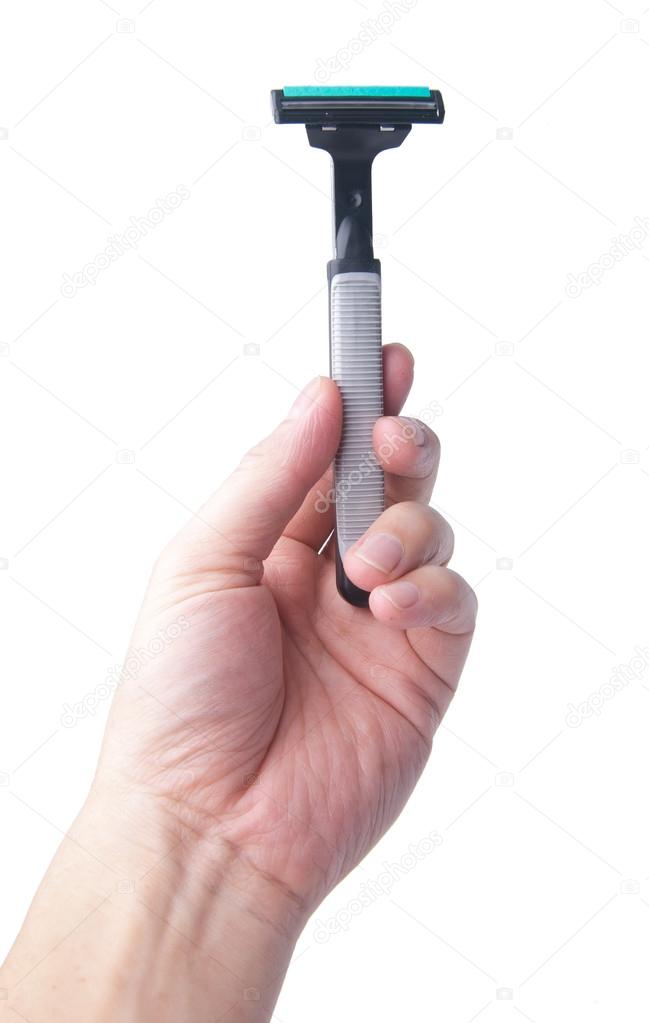Safety shaver or razor in hand