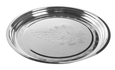 metal empty tray on a background clipart