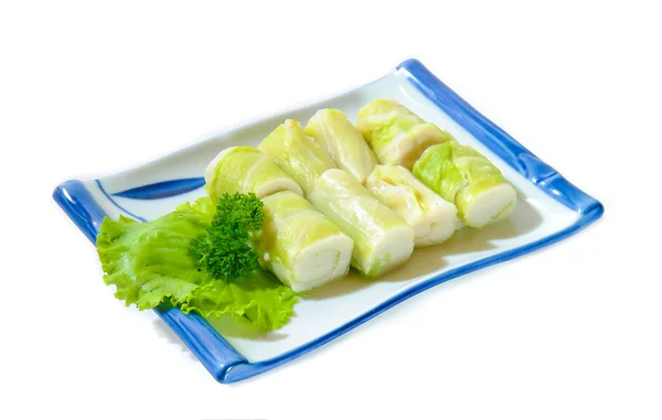 Rotolo di sushi sul piatto — Foto Stock