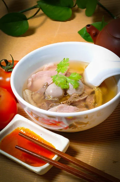 Soup with meat — Stock Photo, Image