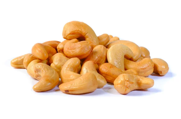 Cashew nuts isolated on white background — Stock Photo, Image