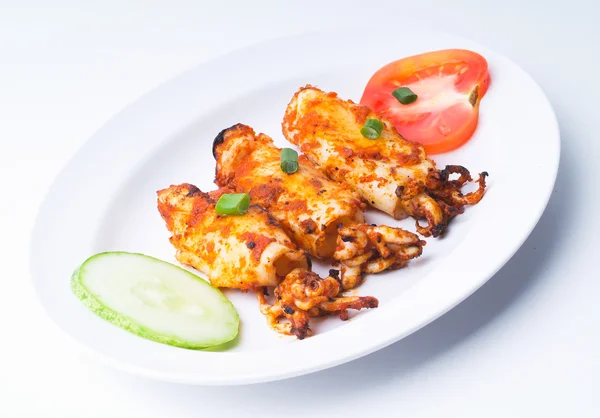 Calamari, Calamari alla griglia cibo asiatico — Foto Stock