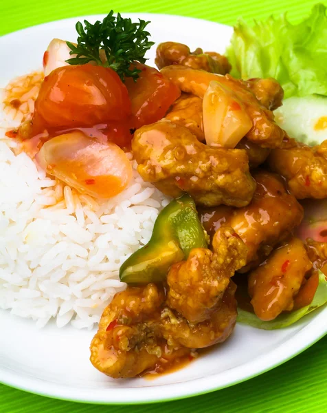 Pork sweet and sour pork saia food. — Stock Photo, Image