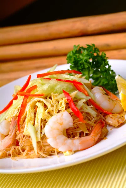 Fried rice noodles with Seafood — Stock Photo, Image