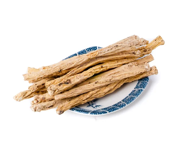Ginseng. Dried Ginseng isolated On White Background — Stock Photo, Image