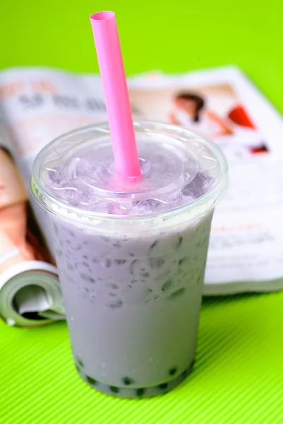 Pearl milk tea on background — Stock Photo, Image