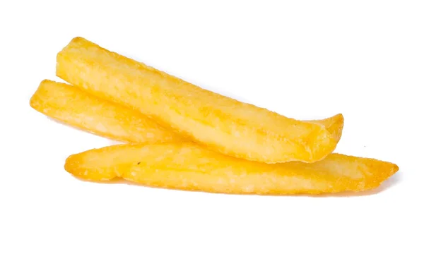 Pommes frites på en vit bakgrund — Stockfoto