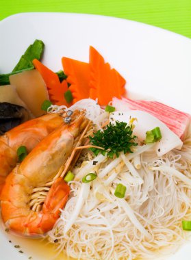 karides noodle - Malezya gıda