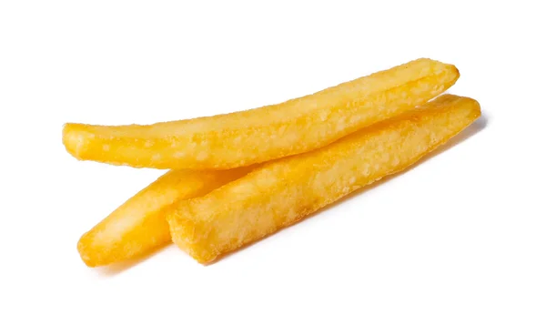 Pommes frites på en vit bakgrund — Stockfoto