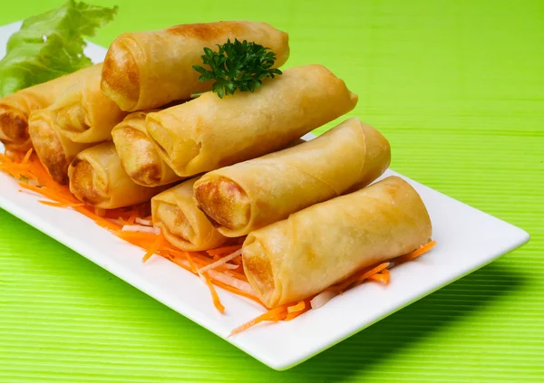 Spring Roll on background — Stock Photo, Image
