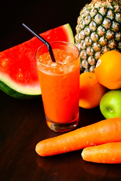 Fruit drink on background — Stock Photo, Image