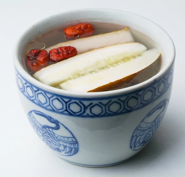 Chinese herb soup in pot, Chinese style — Stock Photo, Image