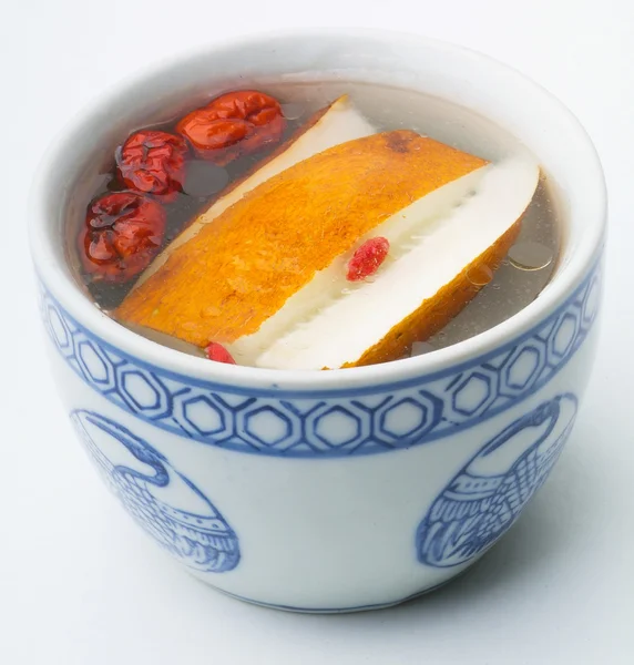 Sopa de ervas chinesas em panela, estilo chinês — Fotografia de Stock