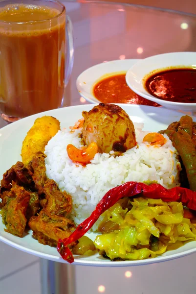 Asya gıda ve ızgara gıda Malezya — Stok fotoğraf
