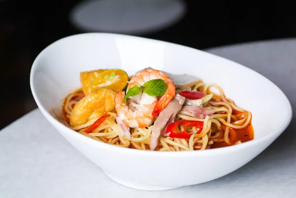 Prawn noodle - Malaysian food — Stock Photo, Image