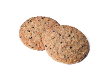 arka planda izole yulaf kurabiye